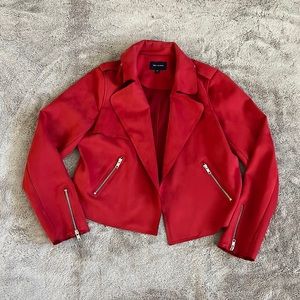 Skies are blue faux suede jacket